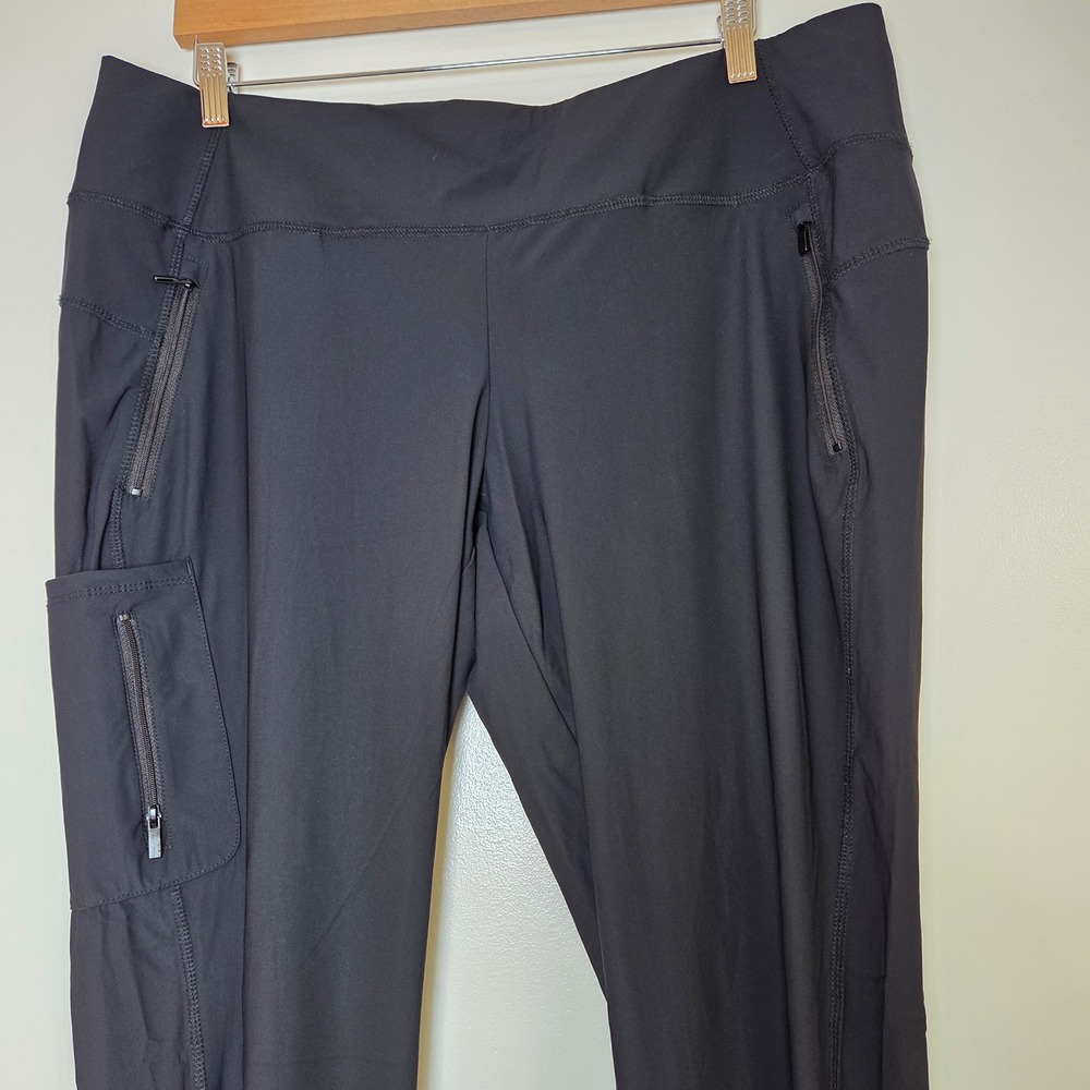Greys Anatomy Barco Edge Black Scrub Cargo Pants Womens XL GEP007 Zipper Pockets